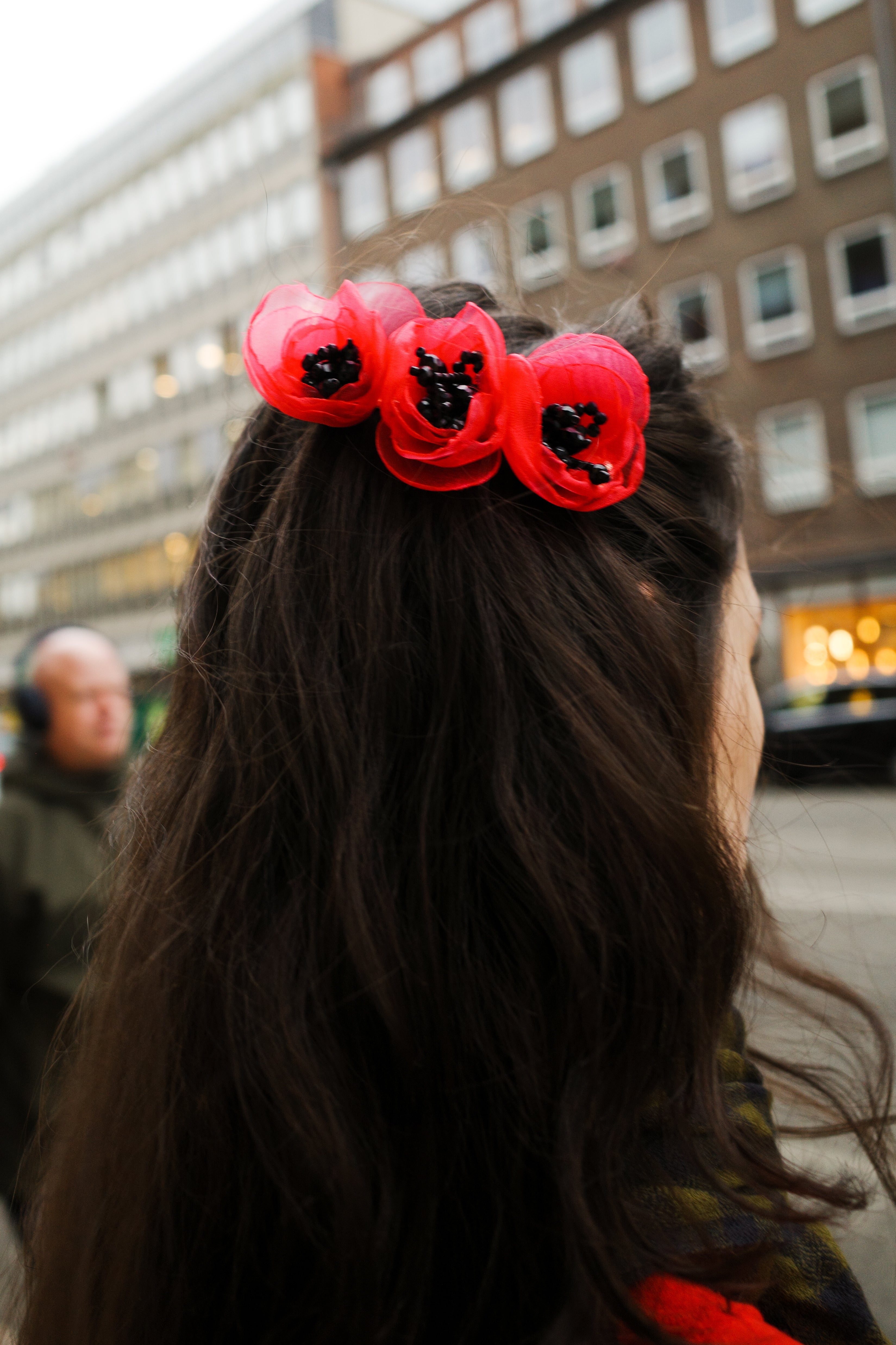 Poppy Barette Clip - Red