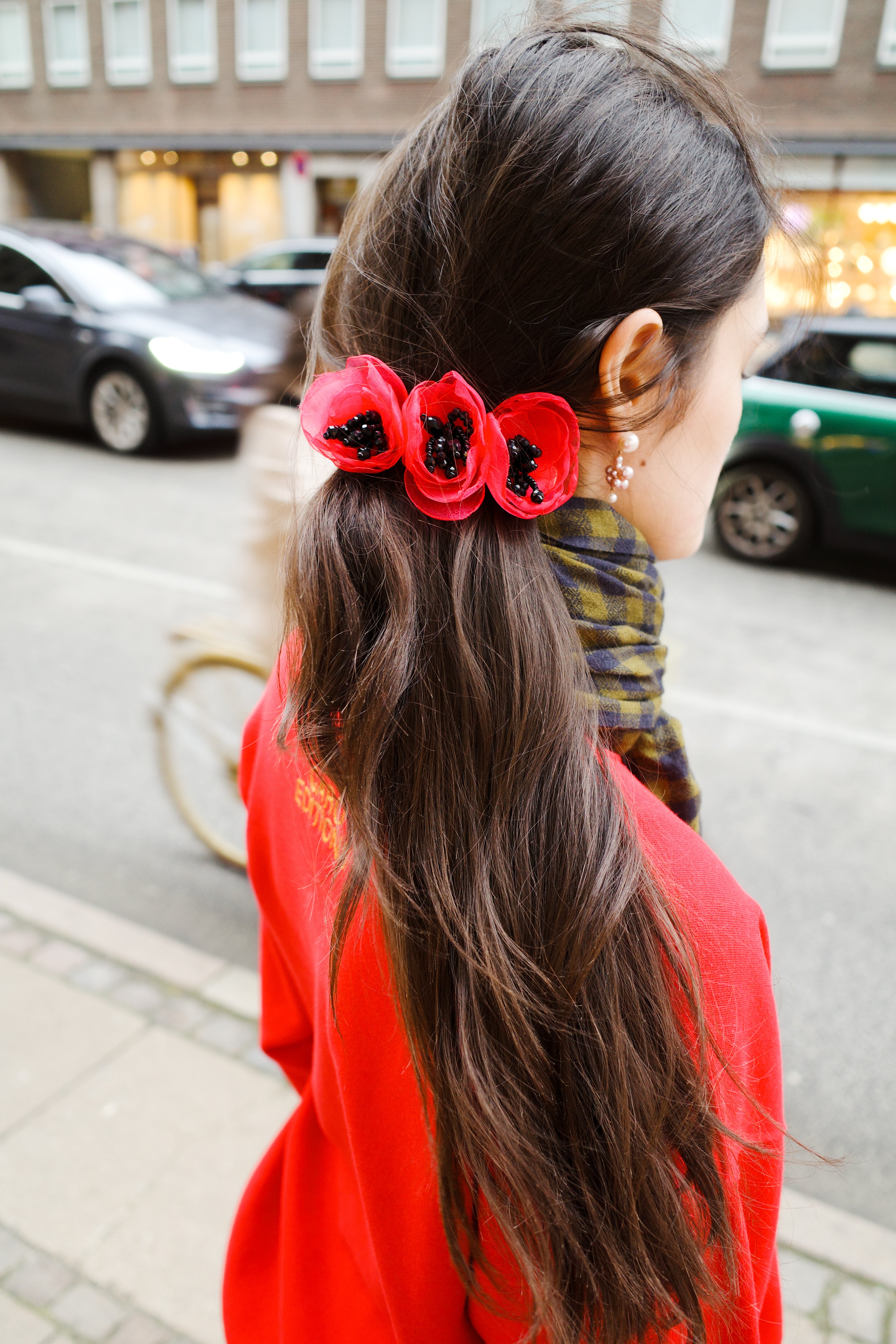 Poppy Barette Clip - Red