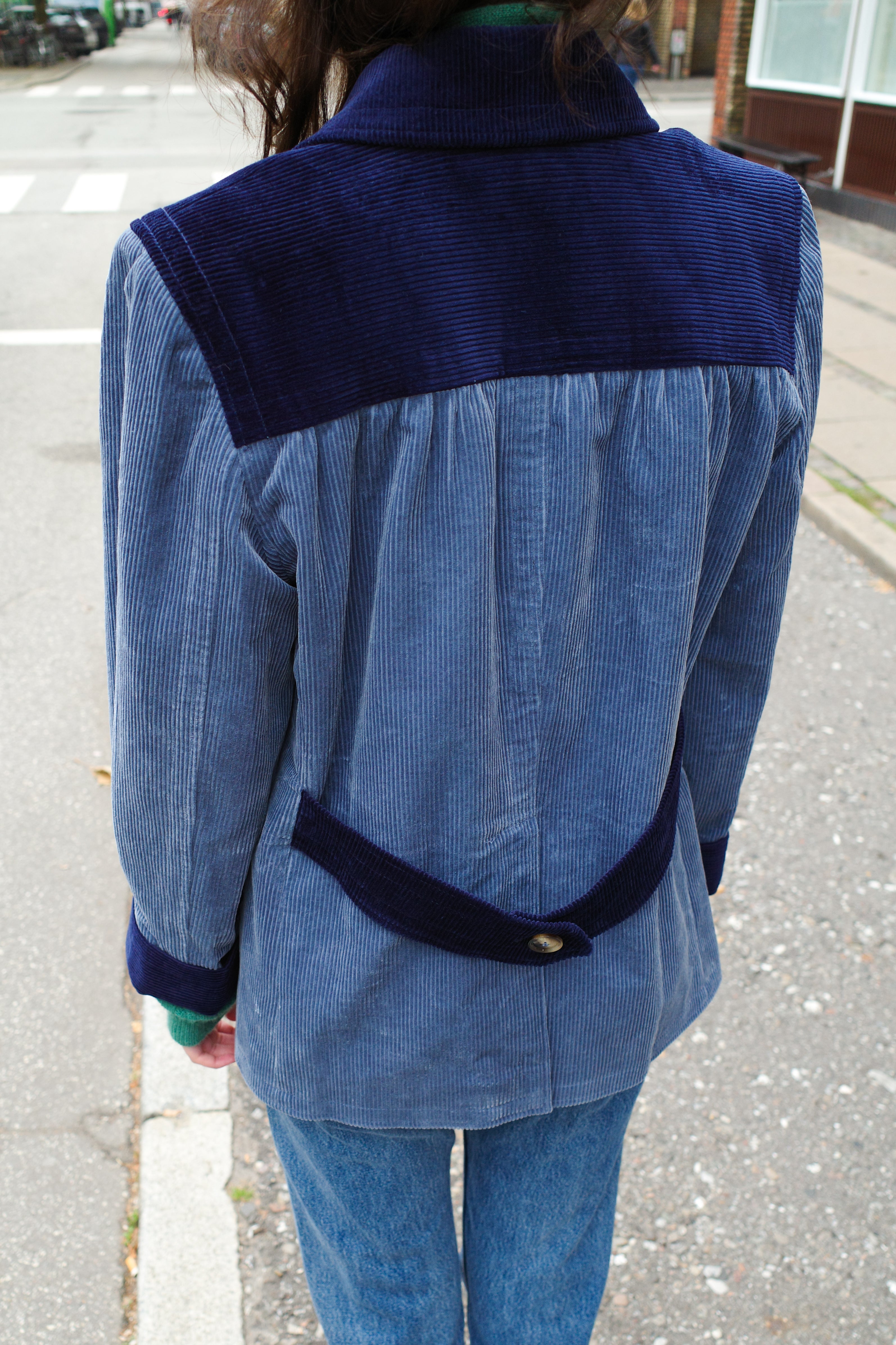 Selma Jacket - Dove Blue w. Navy