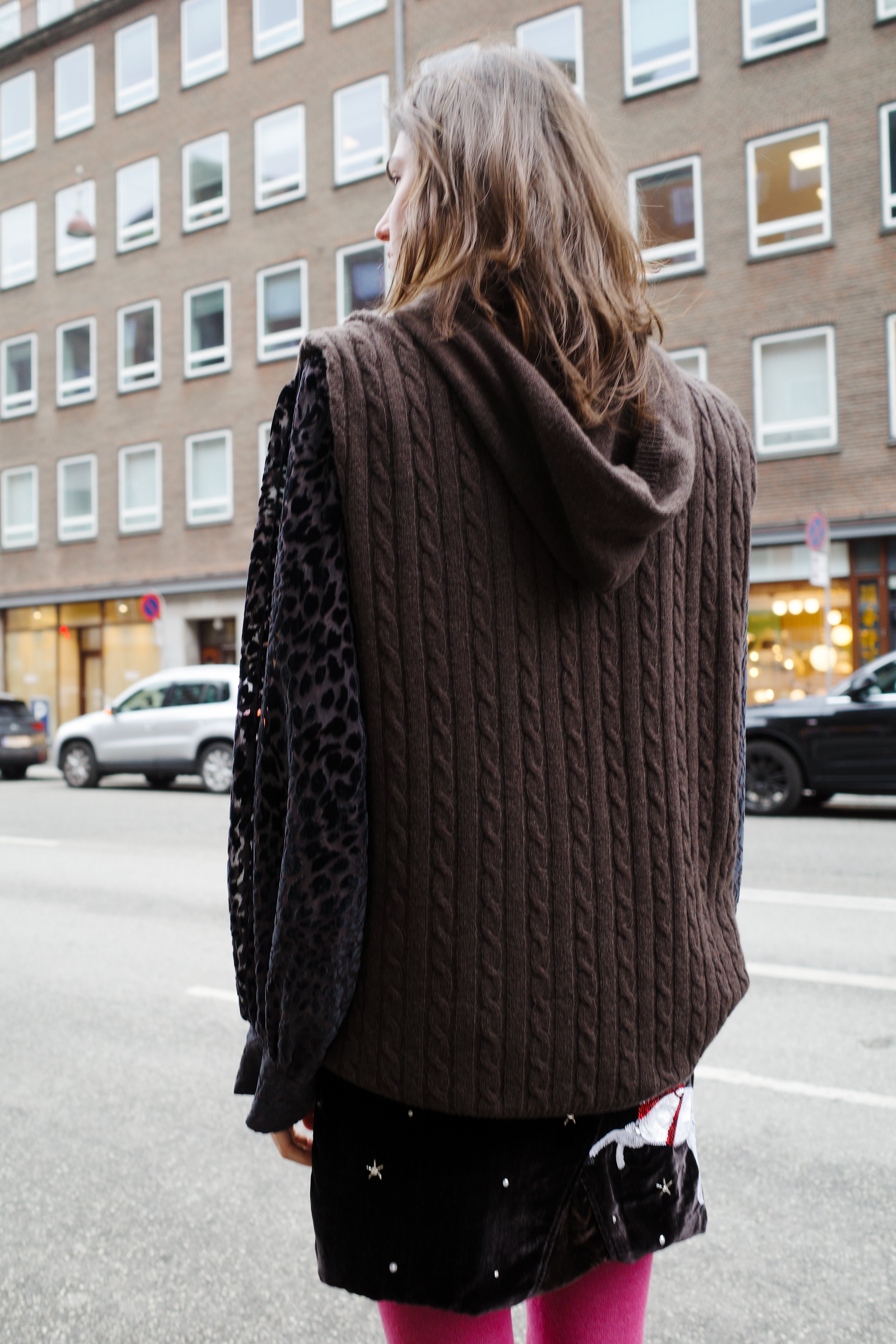 Kimberly Hoodie vest - Brown