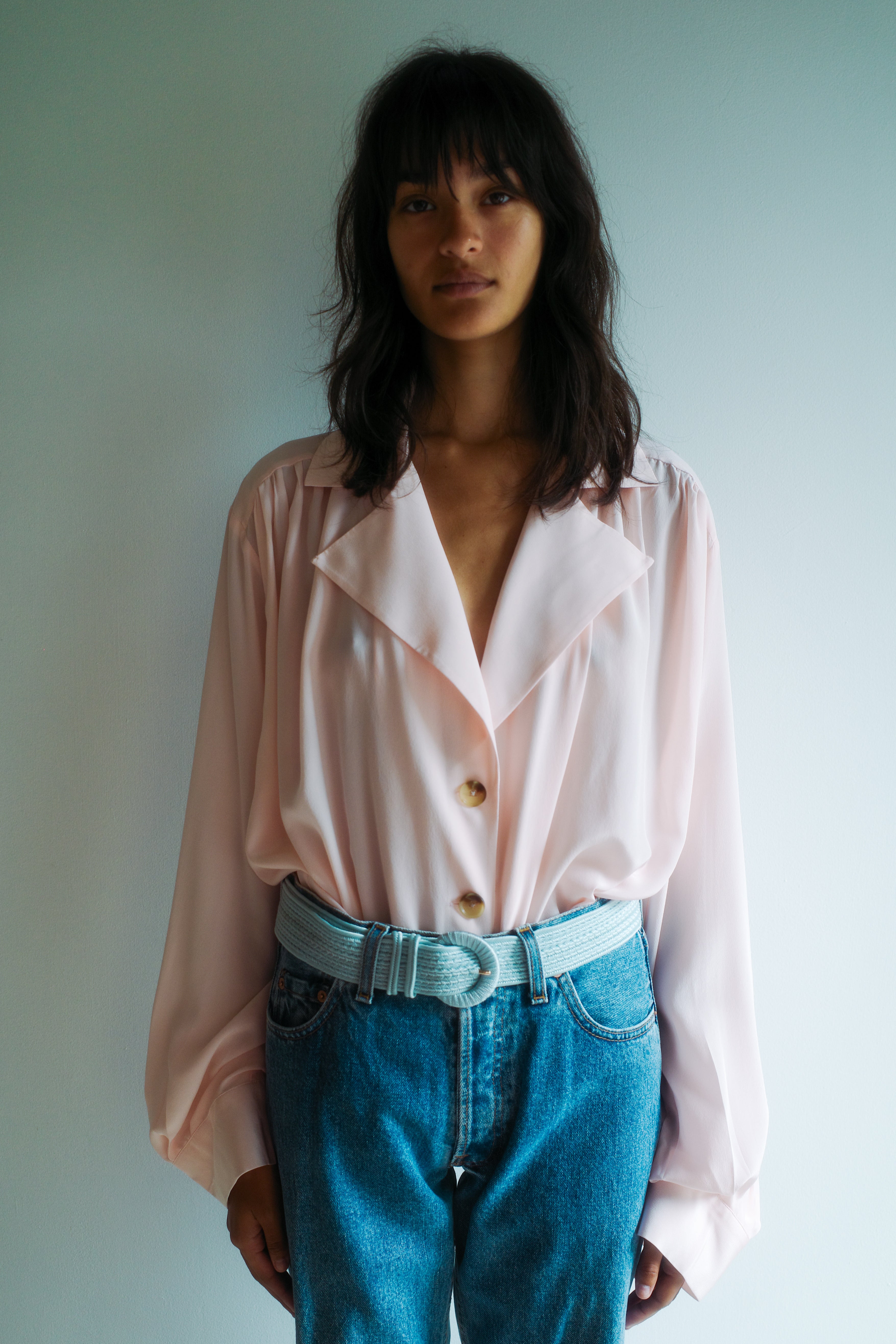 Bonsai Shirt - Pale Pink Silk