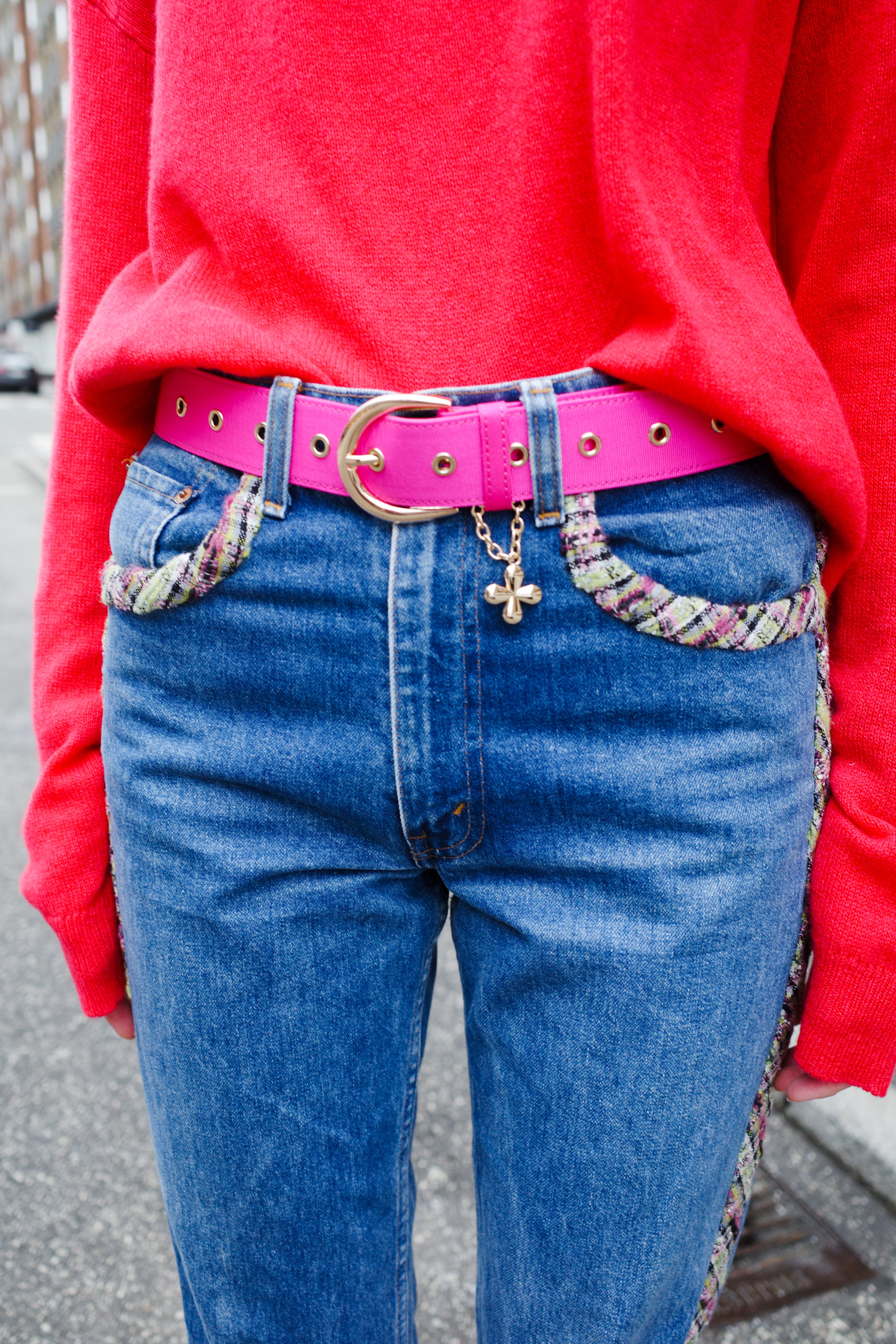 Snoopy Belt - Bright Pink