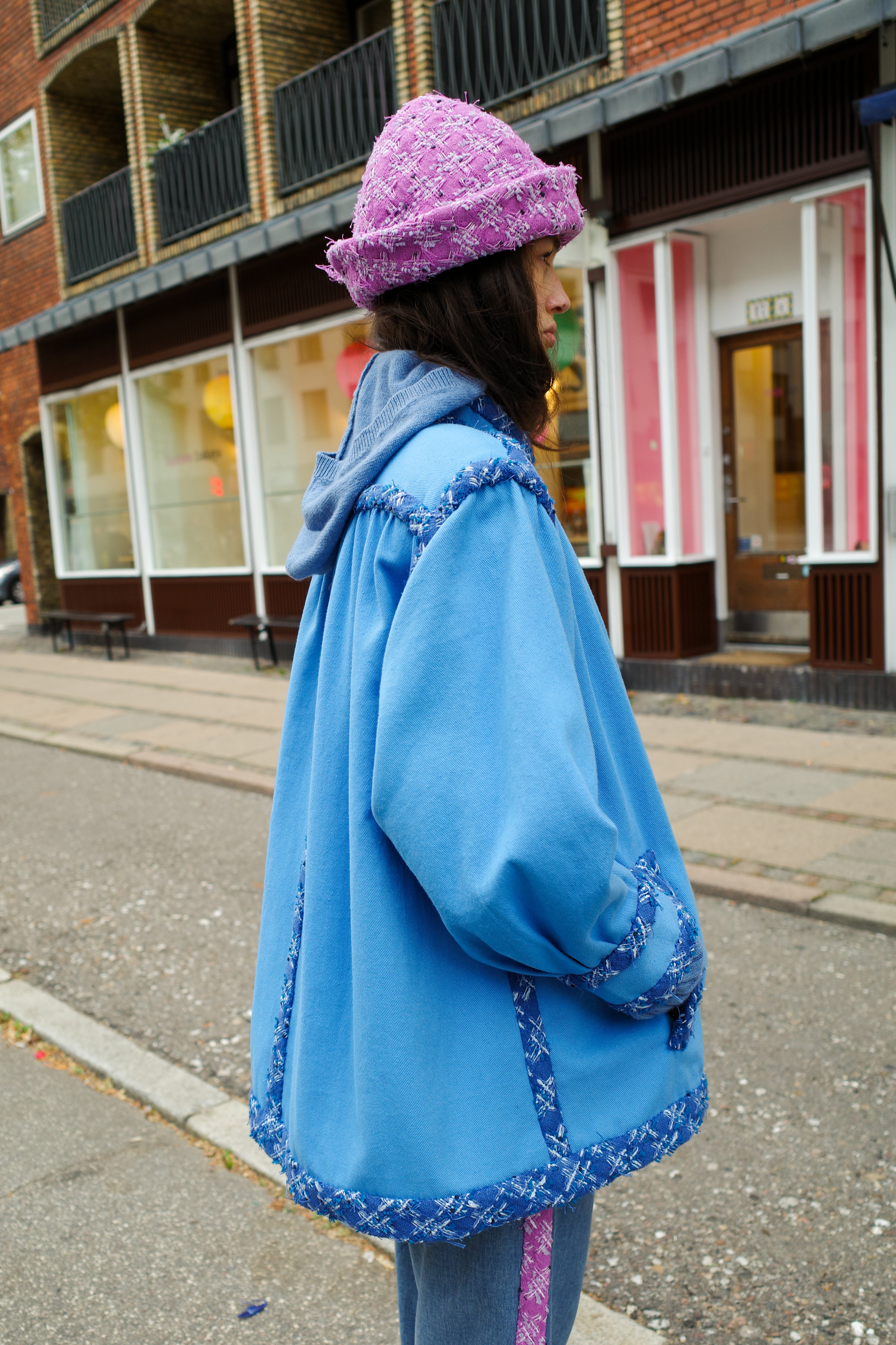 Short Gaia Coat - Blue one-of-a-kind