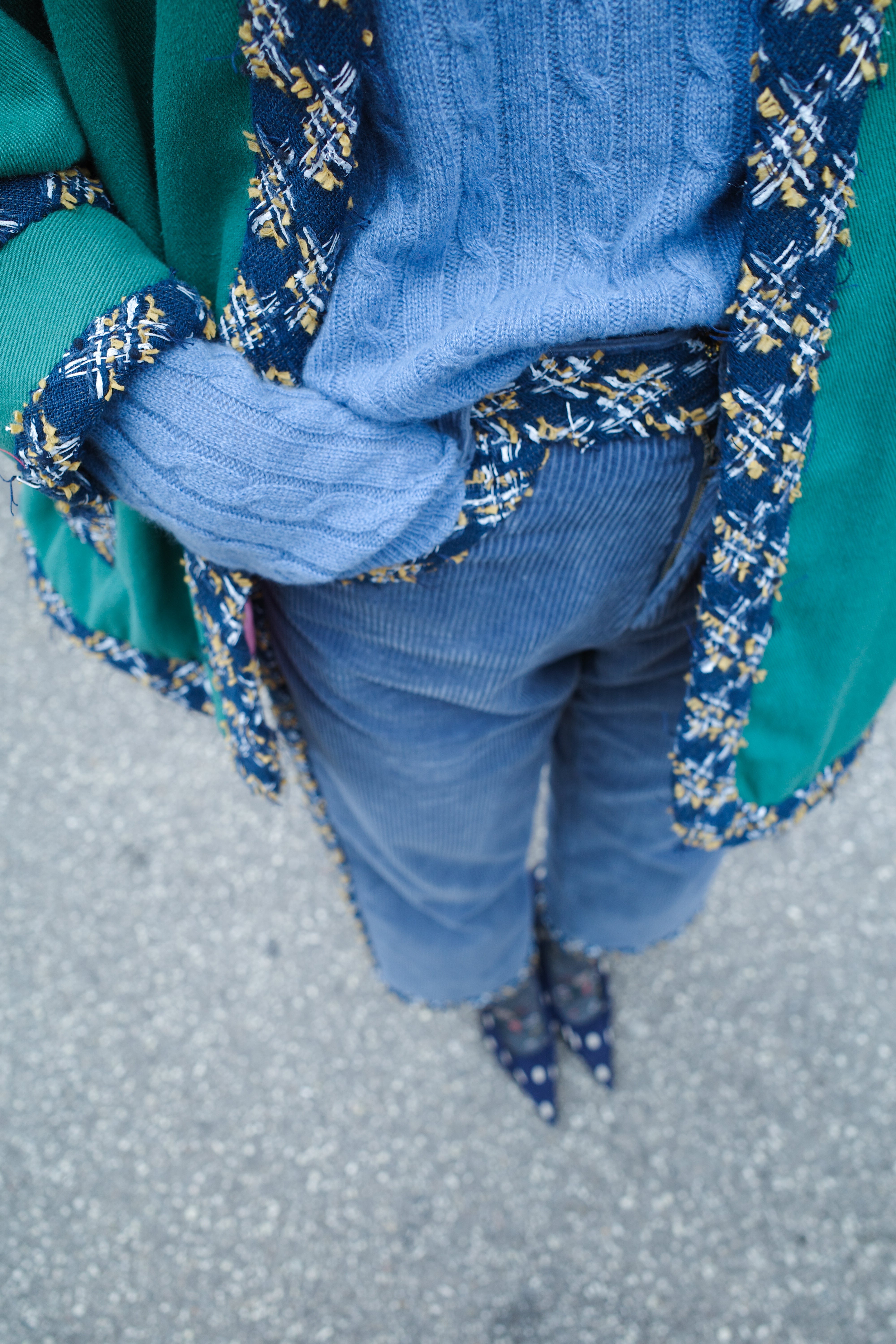 Annika Pants - Blue Edges one-of-a-kind