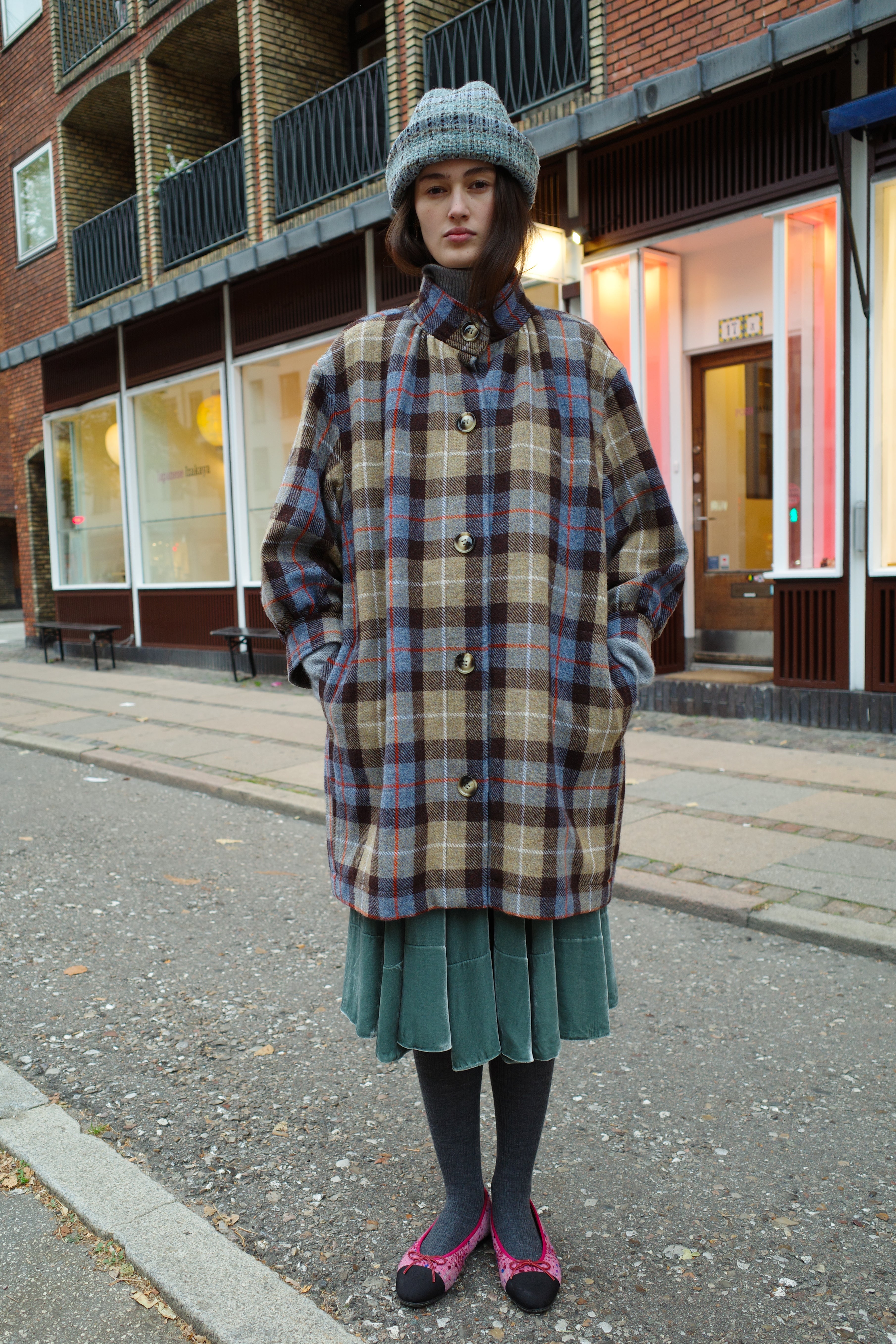 Suzy coat - Dove & Brown