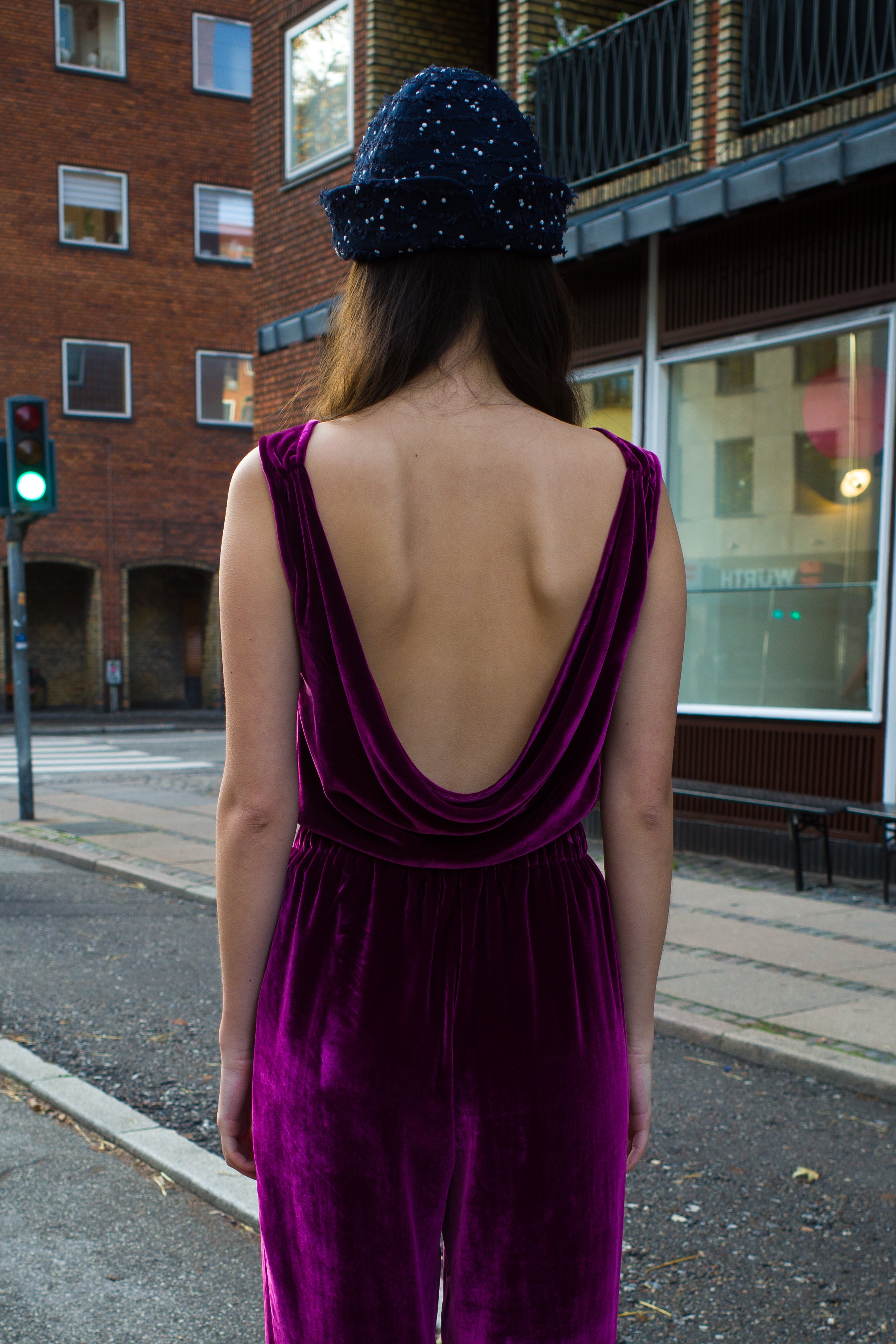 Alexa Top - Aubergine Velvet