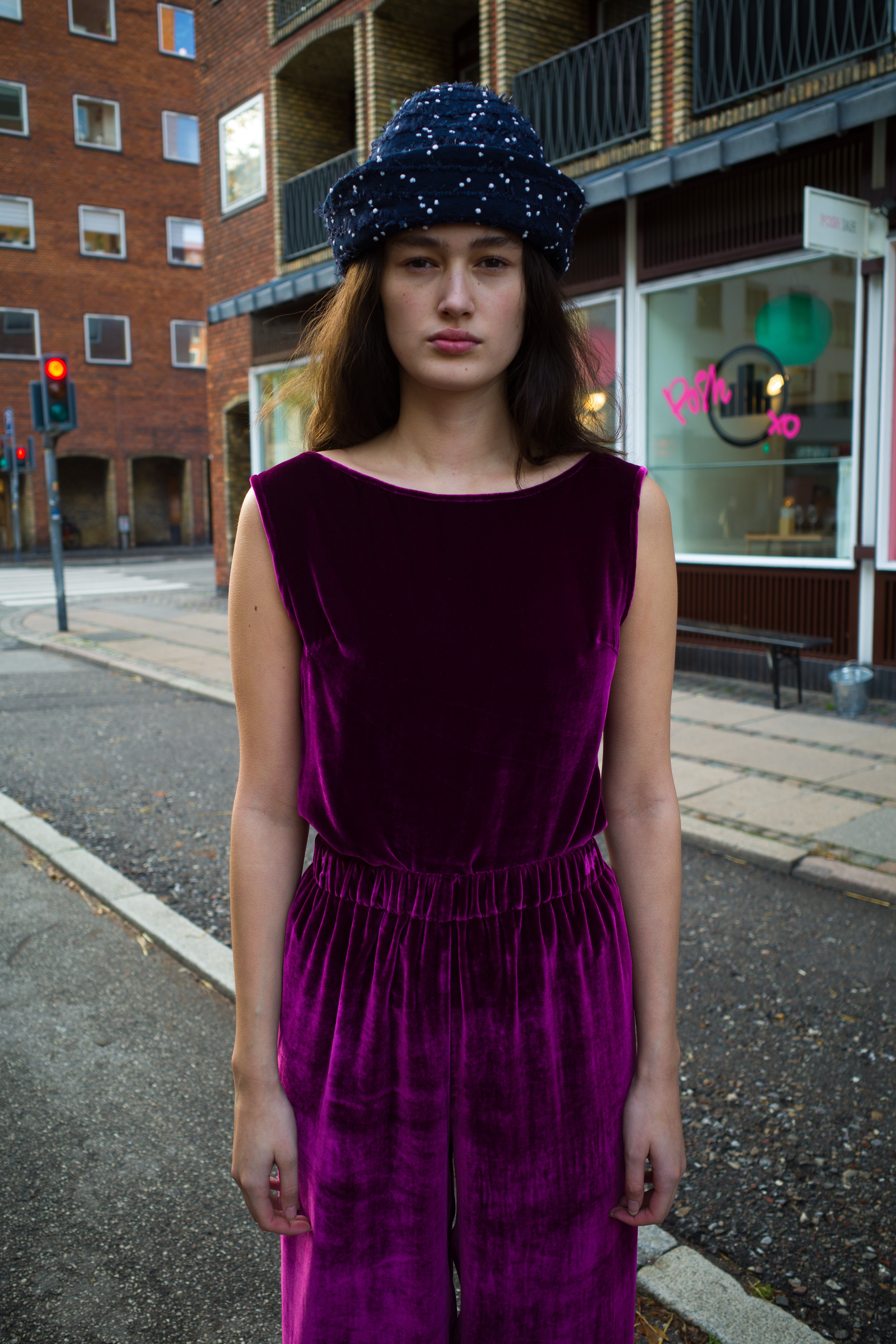 Alexa Top - Aubergine Velvet