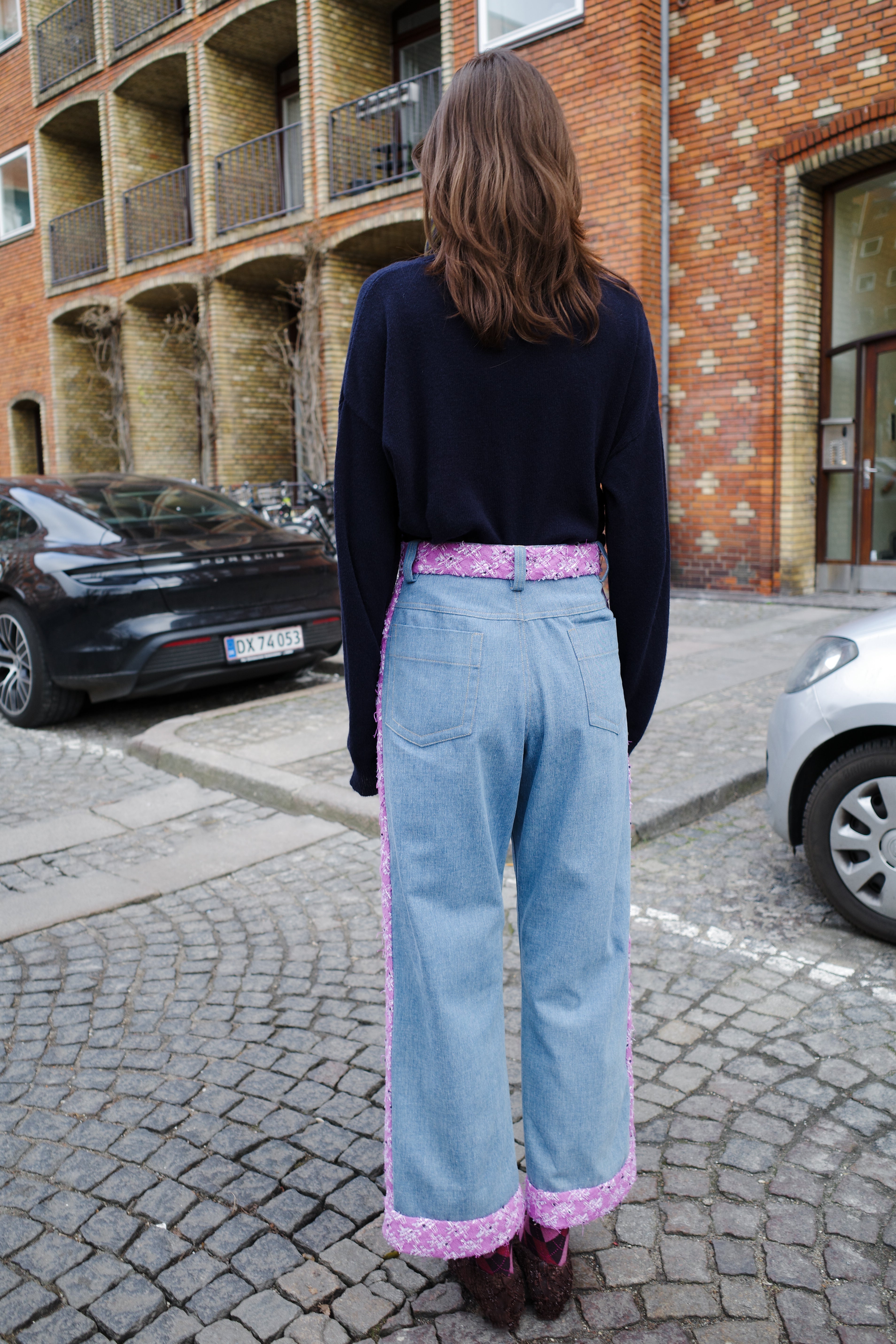 Annika Pants - Purple Edges one-of-a-kind