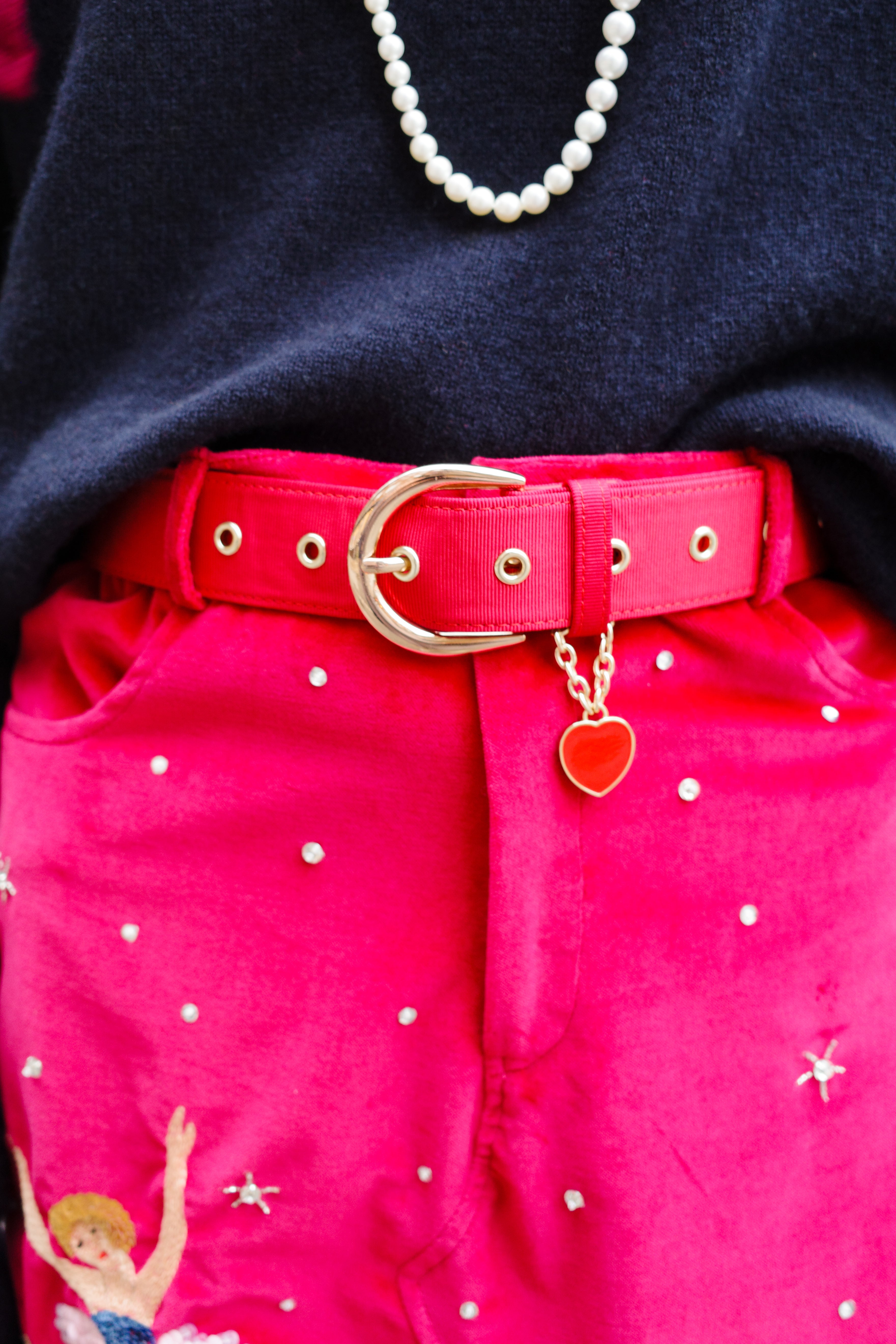 Snoopy Belt - Bright Red