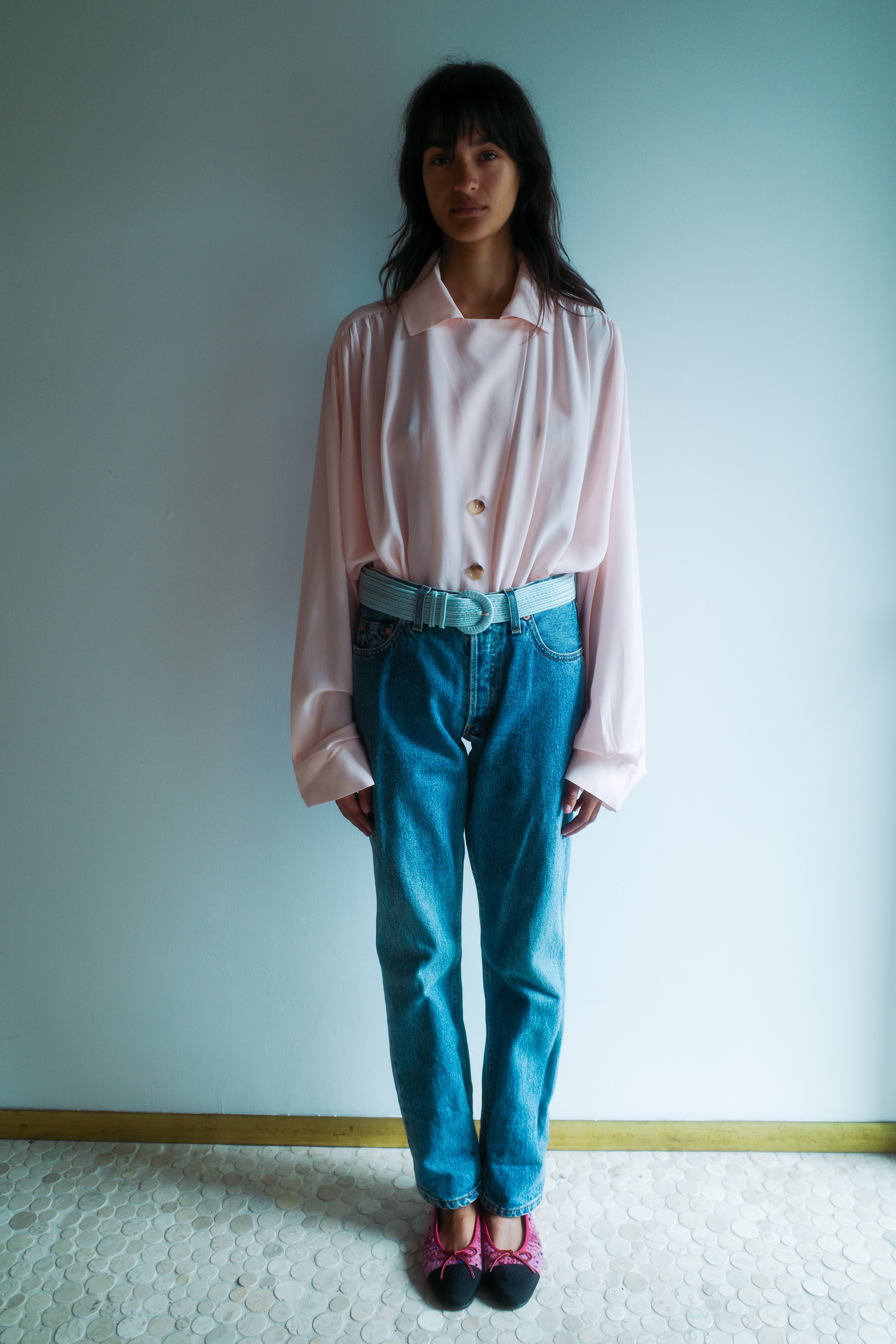 Bonsai Shirt - Pale Pink Silk