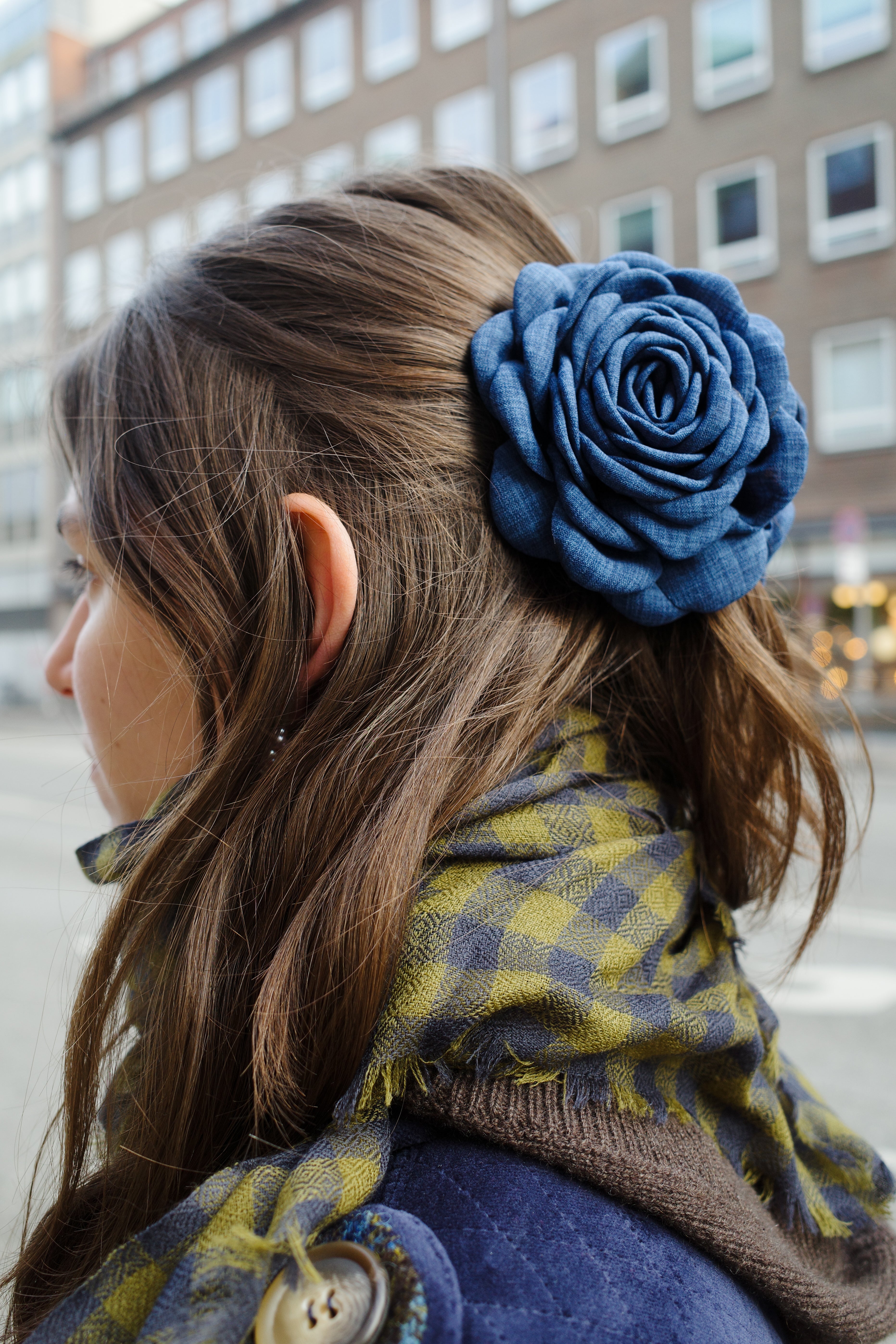 Rosie Hair Clip - Navy