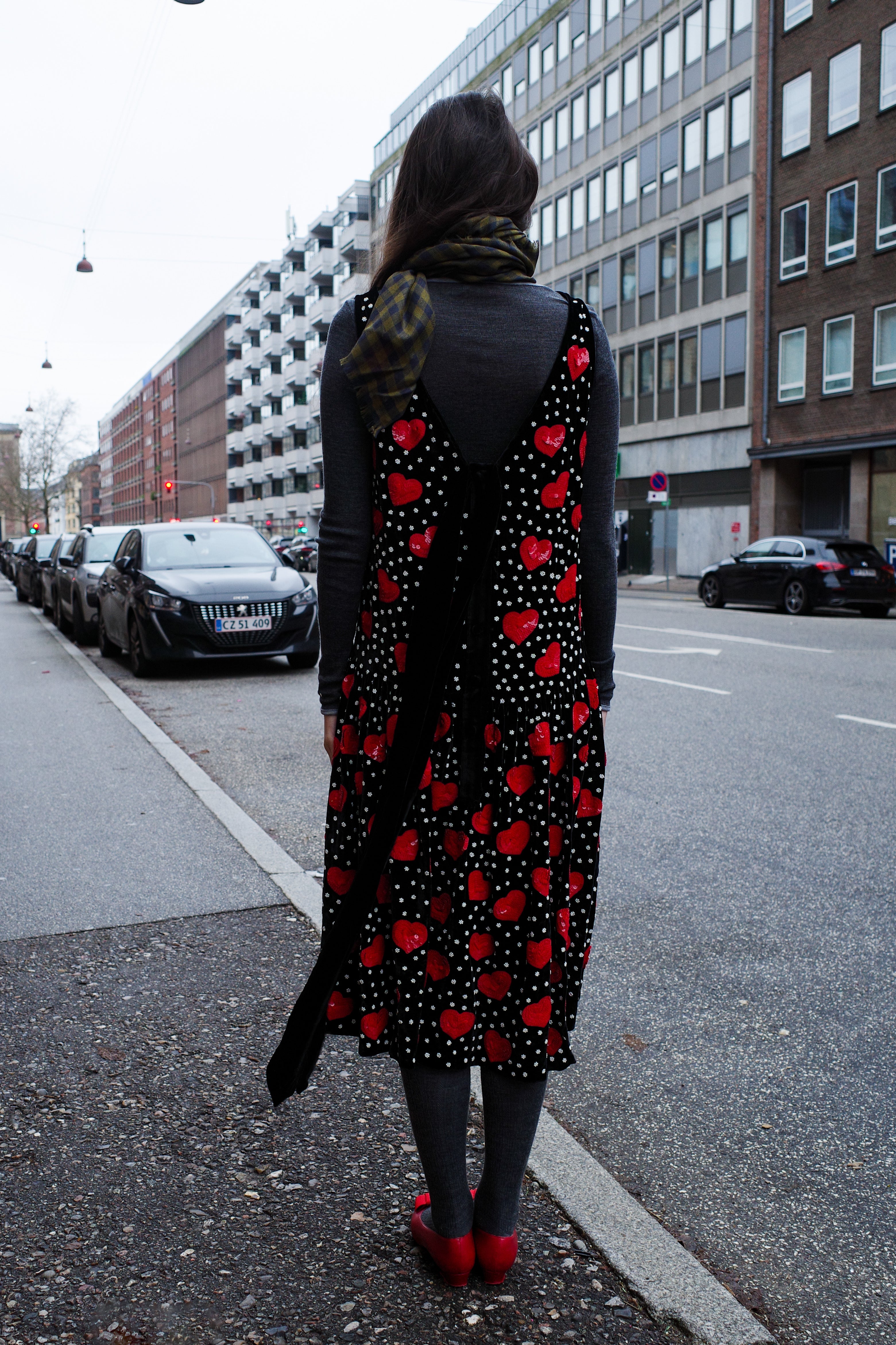 Sonya Dress - Black Silk Velvet