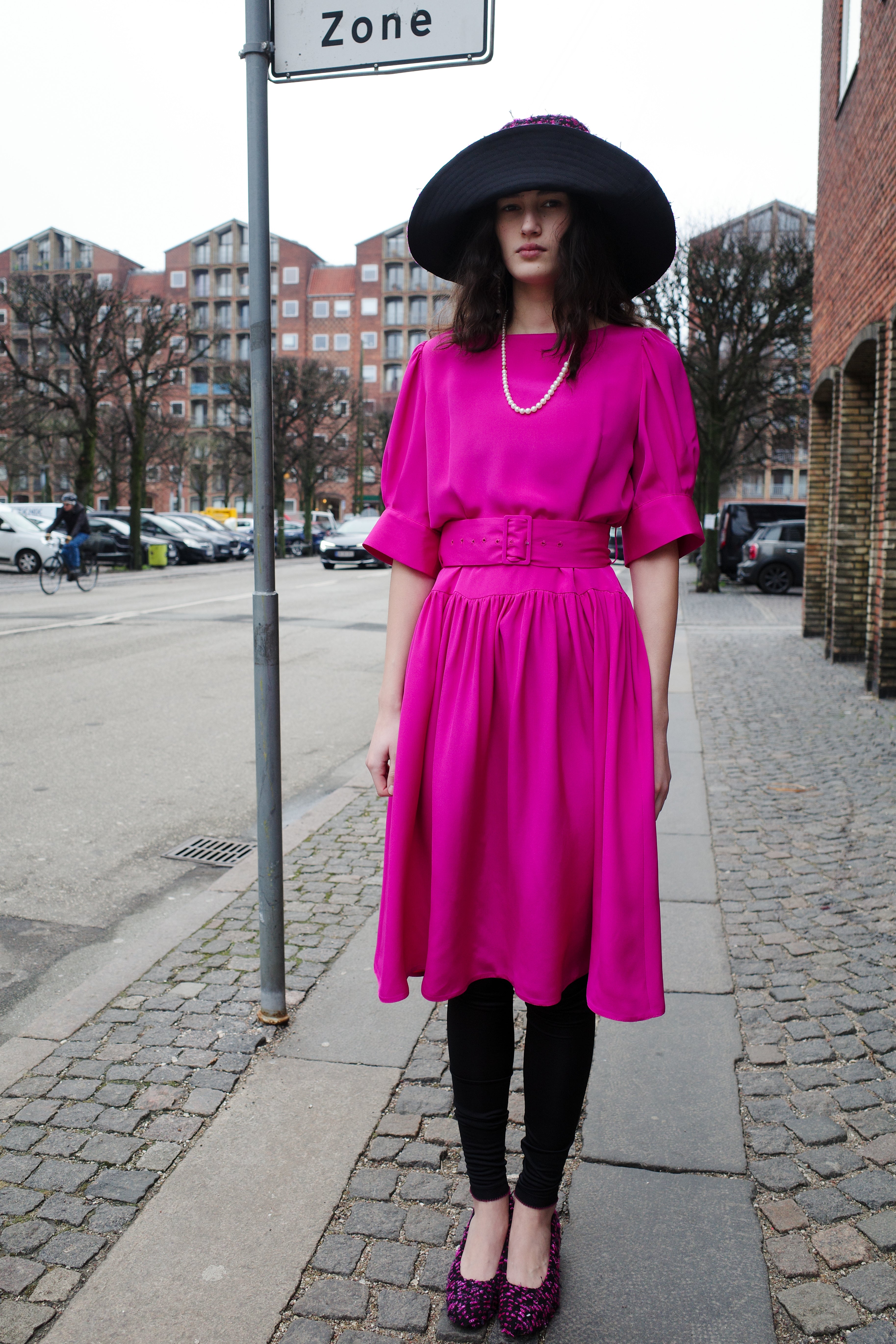 Bjorg dress - pink silk