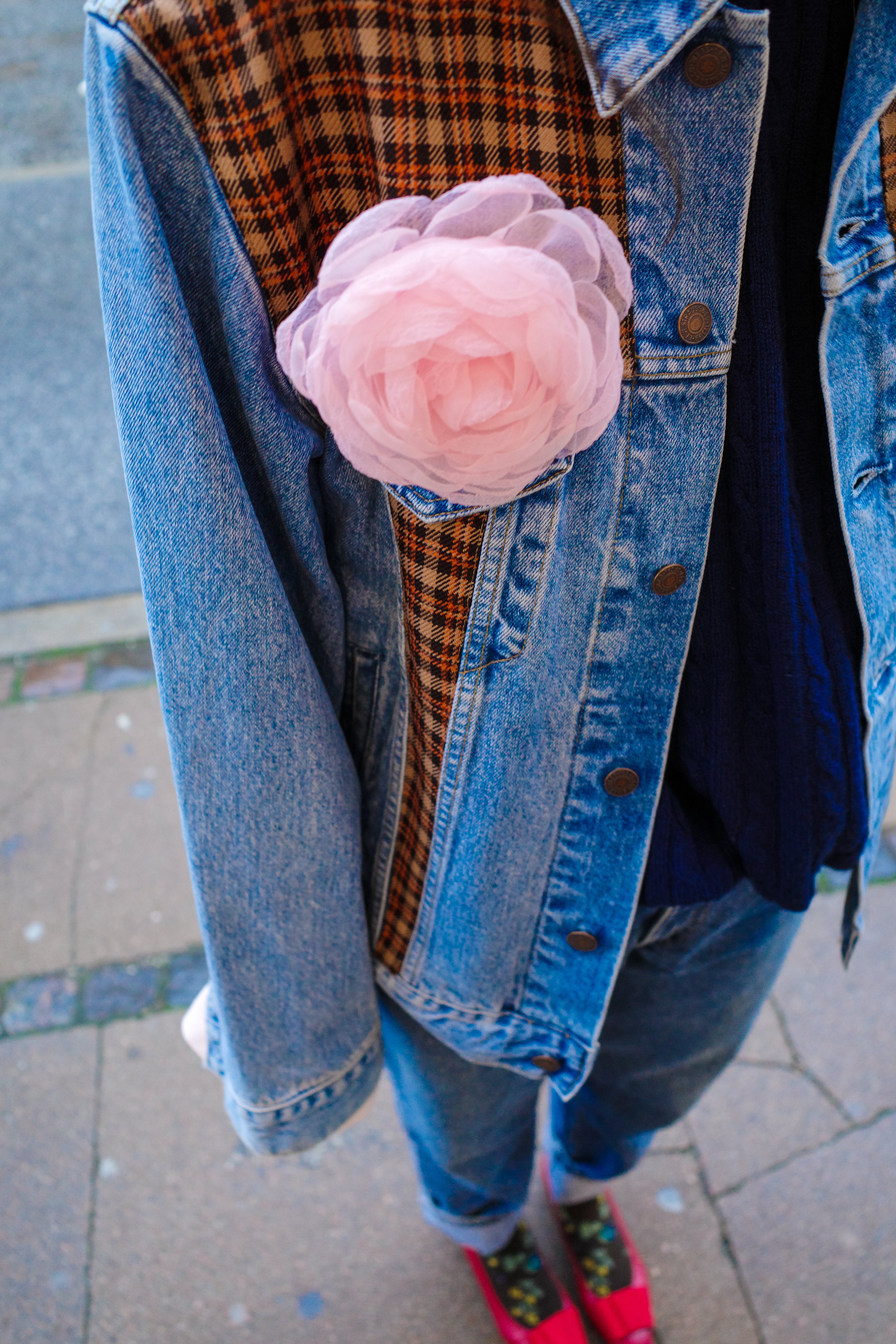 Tulle Rosie Brooch - Pale Pink