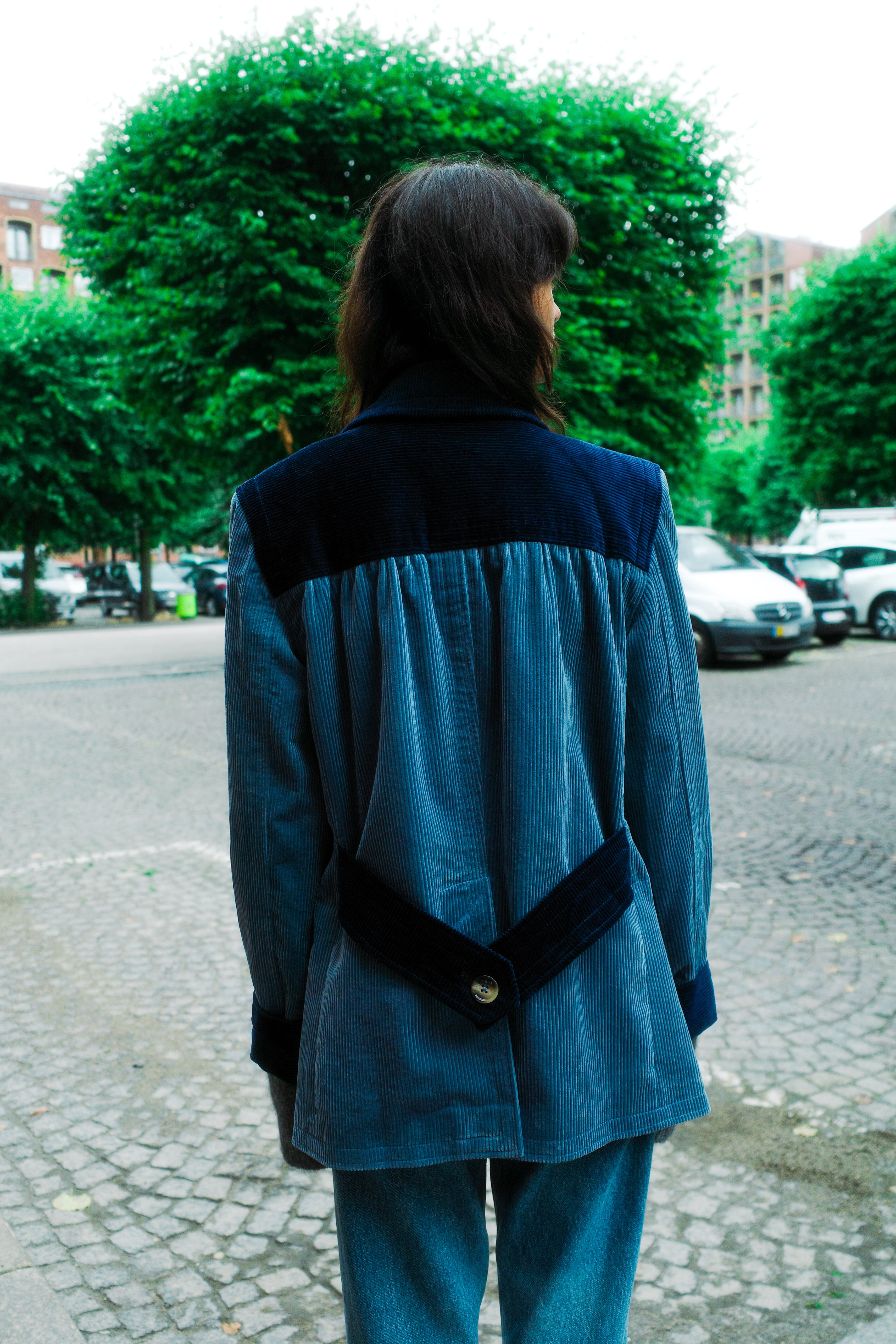 Selma Jacket - Dove Blue w. Navy