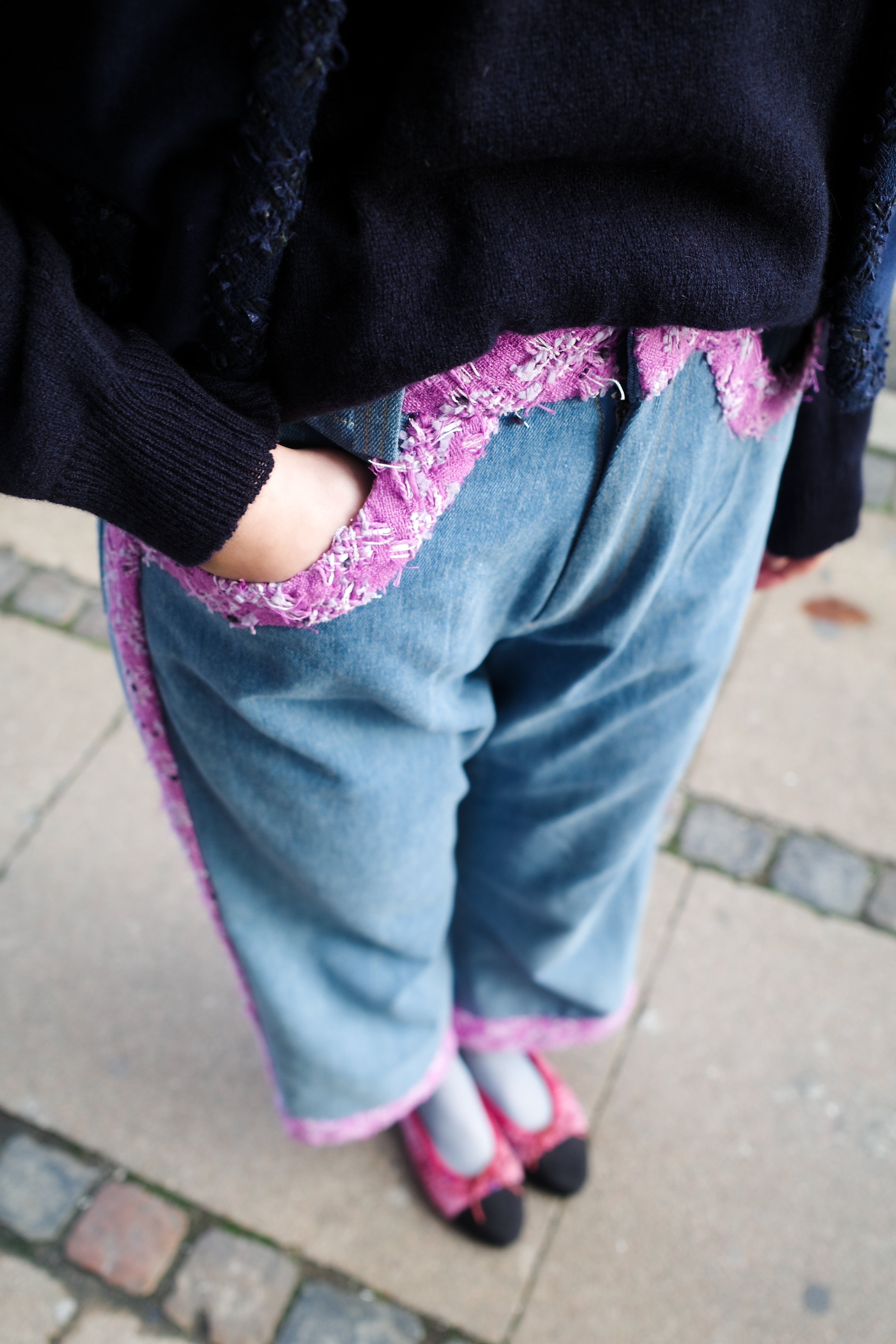 Annika Pants - Purple Edges one-of-a-kind